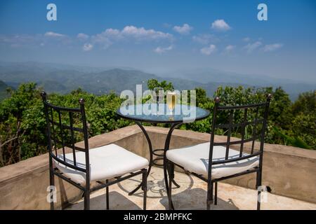 Clouds Mountain Lodge in Uganda Stockfoto