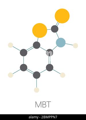 Methylbutylketon (MBK, 2-Hexanon), Lösungsmittelmolekül. Stilisierte Skelettformel (chemische Struktur): Atome werden als farbcodierte Kreise dargestellt: Wasserstoff (beige), Kohlenstoff (grau), Sauerstoff (rot). Stockfoto