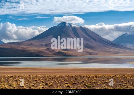 Miscanti See in der Atacama Wüste, Nord Chile, Südamerika. Stockfoto