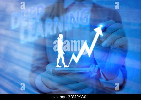 Handschrift Text Schreiben Deep Learning. Konzeptionelle Foto hierarchische Abstraktionen Künstliche Intelligenz Algorithmus Stockfoto