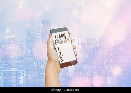 Handschrift Text schreiben Englisch lernen. Konzeptionelle Foto universelle Sprache einfache Kommunikation und Verstehen Stockfoto