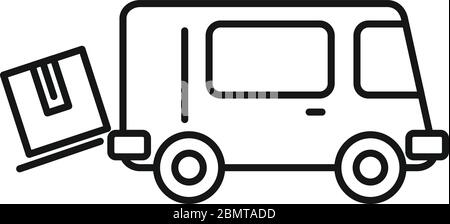 Symbol für den Transporter. Umriss Umzug van Vektor-Symbol für Web-Design isoliert auf weißem Hintergrund Stock Vektor