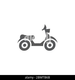 Moped-Symbol auf weißem Hintergrund Stock Vektor