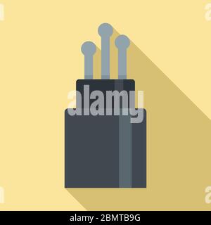 Symbol für Breitband-Glasfaser. Flache Darstellung des Breitband-Lichtwellenleiter-Vektorsymbols für Web-Design Stock Vektor