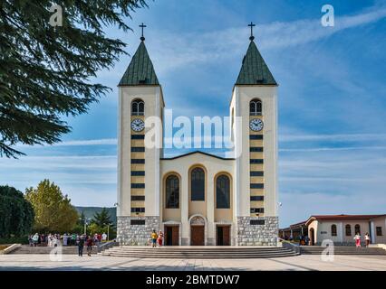 Die Kirche des heiligen Jakobus, katholischer Wallfahrtsort, in Medjugorje aka Medjugorje, Bosnien und Herzegowina, Südosteuropa Stockfoto