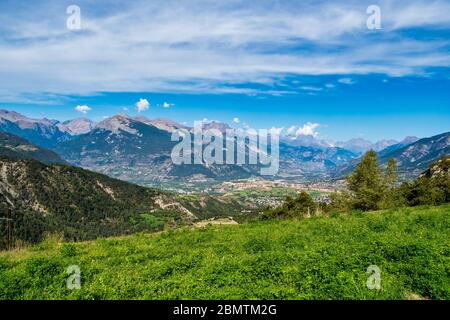 Alpenlandschaft der französischen alpen, Risoul in den Provence Alpes, Col d Izoard, Frankreich. Stockfoto