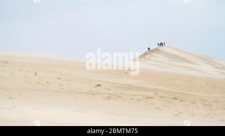 Pyla-sur-Mer, Landes/Frankreich; 27. März 2016. Die Düne von Pilat ist die höchste Sanddüne Europas. Es befindet sich in La Teste-de-Buch in der Arcachon Ba Stockfoto