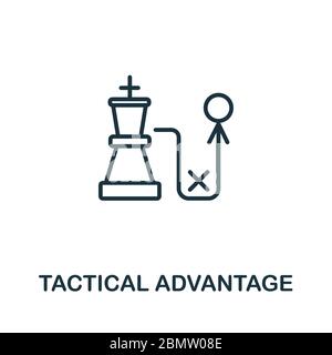 Symbol für taktische Vorteile aus der Business Training Kollektion. Einfache Linie Taktisches Advantage Icon für Vorlagen, Webdesign und Infografiken Stock Vektor