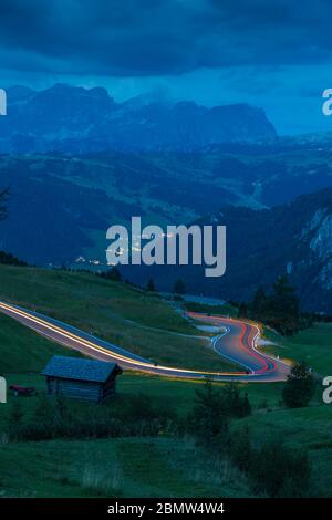 Ampeln am Sellajoch, Provinz Belzano, Südtirol, Italienische Dolomiten, Italien, Europa Stockfoto