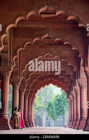 Diwan-i-Aam Red Fort Delhi Indien Stockfoto