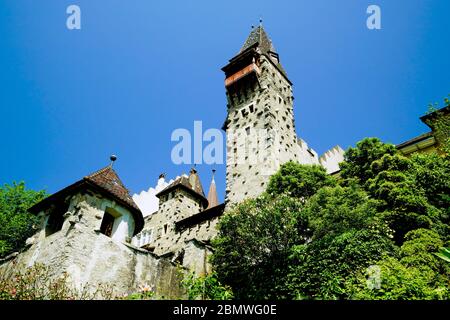 Der Muri-Amthof ist ein markantes Gebäude in Bremgarten, Kanton Aargau in der Schweiz. Stockfoto