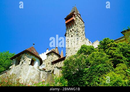 Der Muri-Amthof ist ein markantes Gebäude in Bremgarten, Kanton Aargau in der Schweiz. Stockfoto