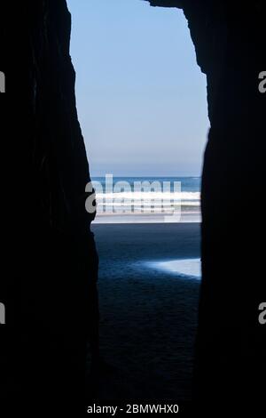 Cathedral Cove, Coromandel Halbinsel, Waikato, North Island, Neuseeland, Pazifik Stockfoto