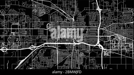 Stadtvektor Stadtplan von Lansing, USA. Michigan State Capital Stock Vektor