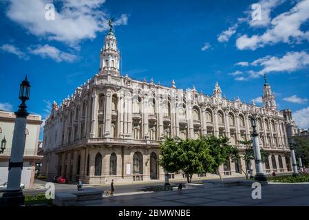 Gran Teatro de La Habana, Heimat des Cuban National Ballet, befindet sich im Paseo del Prado, Havanna, Kuba Stockfoto