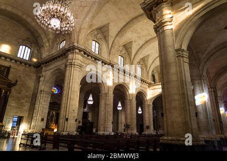 Kathedrale von Havanna, Innenraum der Barockkirche aus dem 18. Jahrhundert an der Plaza de la Catedral, Altstadt, Havanna Vieja, Havanna, Kuba Stockfoto
