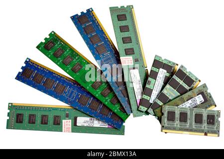 Gemischter Computerspeicher Stockfoto