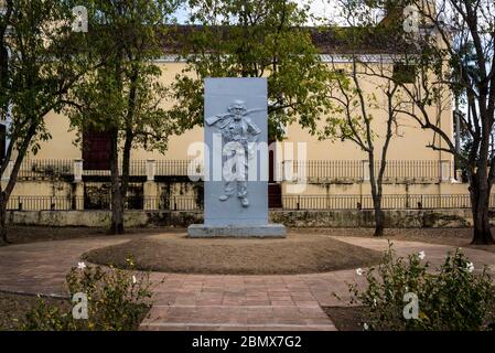 Denkmal für den kubanischen Revolutionär Roberto Rodríguez Fernández, El Vaquerito, Santa Clara, Kuba Stockfoto