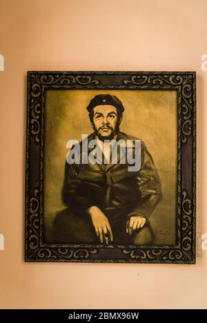 Gemälde von Che Guevara, Casa de la Ciudad, ein lebendiges Kunstzentrum, Santa Clara, Kuba Stockfoto