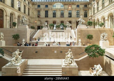 Die Besucher des Louvre Museum ist die weltweit am meisten besucht museum Stockfoto