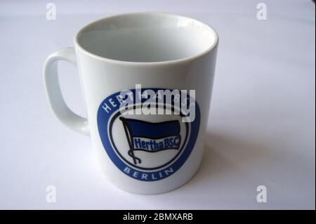 Kaffeetasse Hertha BSC Stockfoto