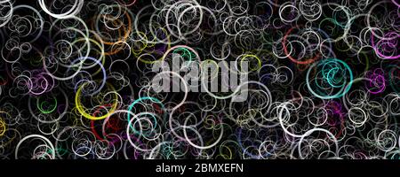 Fantastische Kreis panorama Hintergrund design Illustration Stockfoto