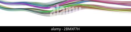 Fantastische elegante Wave panorama Hintergrund design Illustration Stockfoto