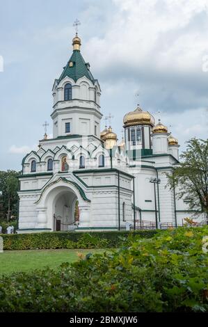 Die orthodoxe Kirche des heiligen Alexander Newski in Sokółka, Woiwodschaft Podlaskie, Polen Stockfoto