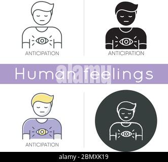 Symbol „Antizipation“ Stock Vektor