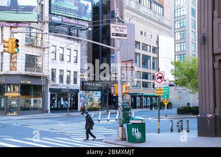 Die leeren Straßen von Soho, New York City. Stockfoto