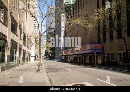 Eingang zur Radio City Music Hall, New York City. Stockfoto