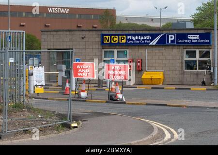 Coronavirus Testzentrum am NCP Flightpath Langzeitparkplatz, Glasgow Airport, Schottland, Großbritannien Stockfoto