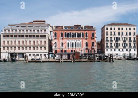 VENEDIG, ITALIEN - MAI 08: Das Luxushotel Danieli ist wegen der Abwesenheit von Touristen geschlossen. Italien war das erste Land, das eine landesweite Lockdown verhängt hat Stockfoto