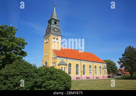 Skagen Kirche ist eine Kirche im historischen Stadtzentrum von Skagen; Dänemark. Es wurde 1841 erbaut. Stockfoto