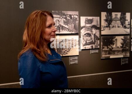 Sekretär Pompeo und Frau Pompeo besuchen Yad Vashem in Jerusalem US-Außenminister Michael R. Pompeo und Frau Susan Pompeo besuchen Yad Vashem in Jerusalem, Israel am 21. März 2019. Stockfoto