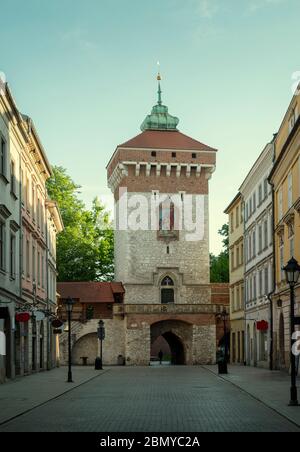 St. Florian's Gate in der Altstadt von Krakau, Polen Stockfoto