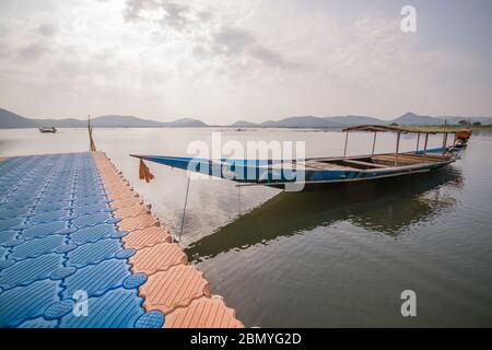 Boot am chilika See rambha Stockfoto