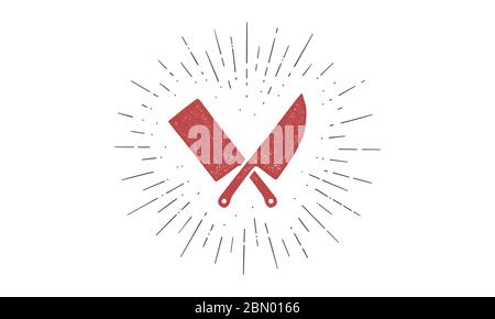 Symbole für Metzgermesser Stock Vektor
