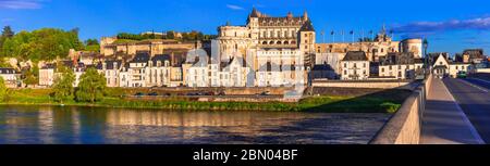 Große Schlösser und historische Wahrzeichen von Frankreich - Chateau Amboise, Loire-Tal. Stockfoto