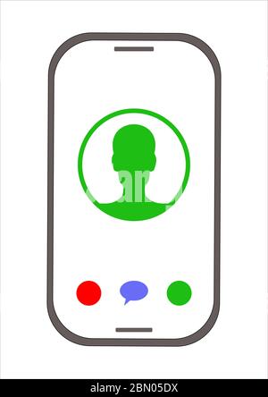 Gesichtserkennungsfunktion auf Smartphone mit Objektiv. Stock Vektor