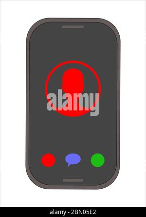 Gesichtserkennungsfunktion auf Smartphone mit Objektiv. Stock Vektor
