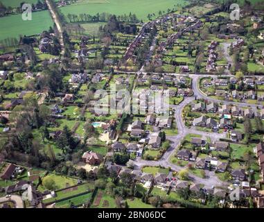 Luftaufnahme von Häusern und Gärten, Henley-on-Thames, Berkshire, England, Großbritannien Stockfoto