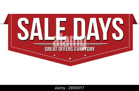 Sale Tage Banner-Design auf weißem Hintergrund, Vektor-Illustration Stock Vektor