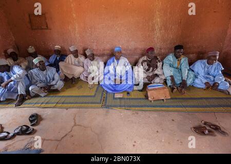 Zinder, Niger : Versammlung der traditionellen afrikanischen Ältesten Stockfoto