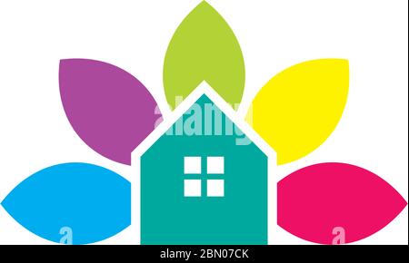 Haus-Logo, gehobene, moderne Illustration Stock Vektor