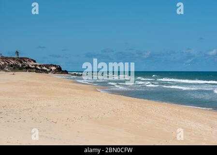 Pipa Beach, Tibau do Sul, in der Nähe von Natal, Rio Grande do Norte, Brasilien. Minas Strand in Pipa, Rio Grande do Norte, Brasilien. Stockfoto