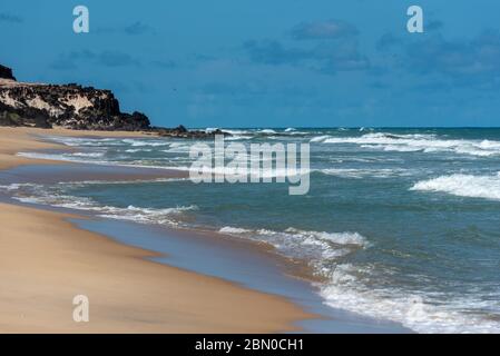 Pipa Beach, Tibau do Sul, in der Nähe von Natal, Rio Grande do Norte, Brasilien. Minas Strand in Pipa, Rio Grande do Norte, Brasilien. Stockfoto