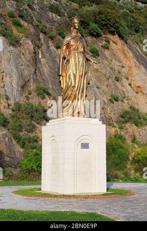 Statue der Jungfrau Maria in der Nähe des antiken Ephesus, Selcuk Stadt, Türkei Stockfoto