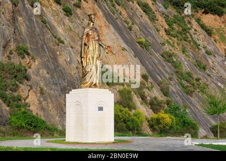 Statue der Jungfrau Maria in der Nähe des antiken Ephesus, Selcuk Stadt, Türkei Stockfoto