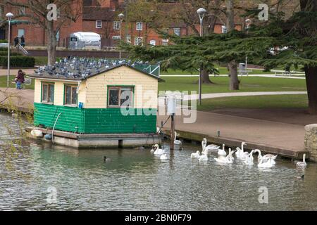 Canal, Stratford-upon-Avon, Warwickshire, England, Großbritannien Stockfoto